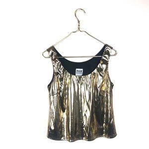 VTG R&M Richards • Gold Metallic Tank Blouse.